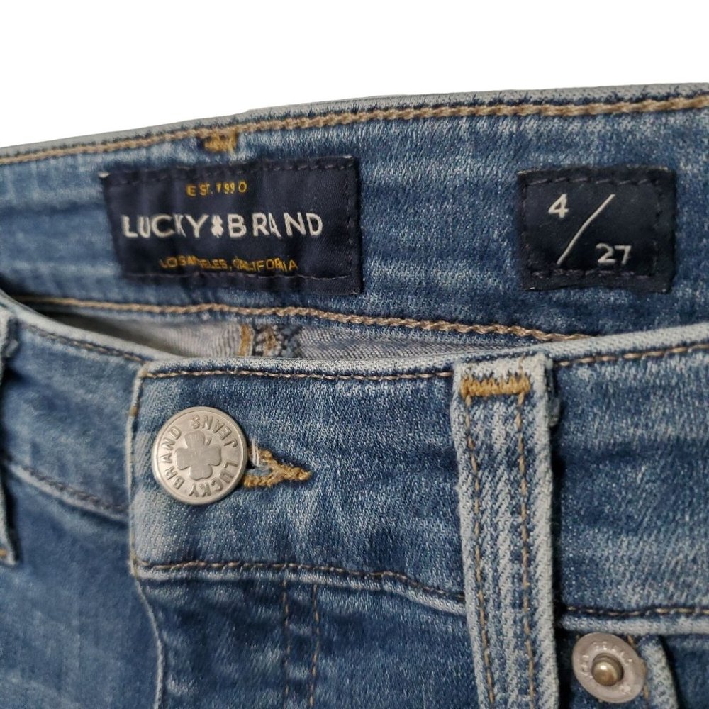 Lucky Brand Womens Size 4/27 Jeans Ava Super Skinny Denim Stretch Distressed - Picture 8 of 10